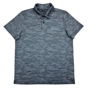 NOBULL Men's Camo Golf Performance Polo Gray Size L Combine Authentic